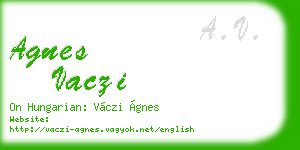 agnes vaczi business card