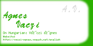 agnes vaczi business card